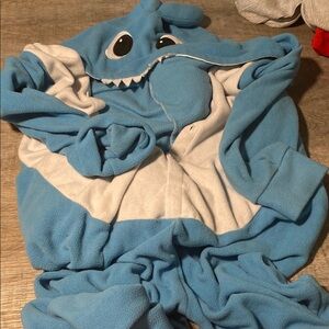 Blue and White Shark Costume Onesie